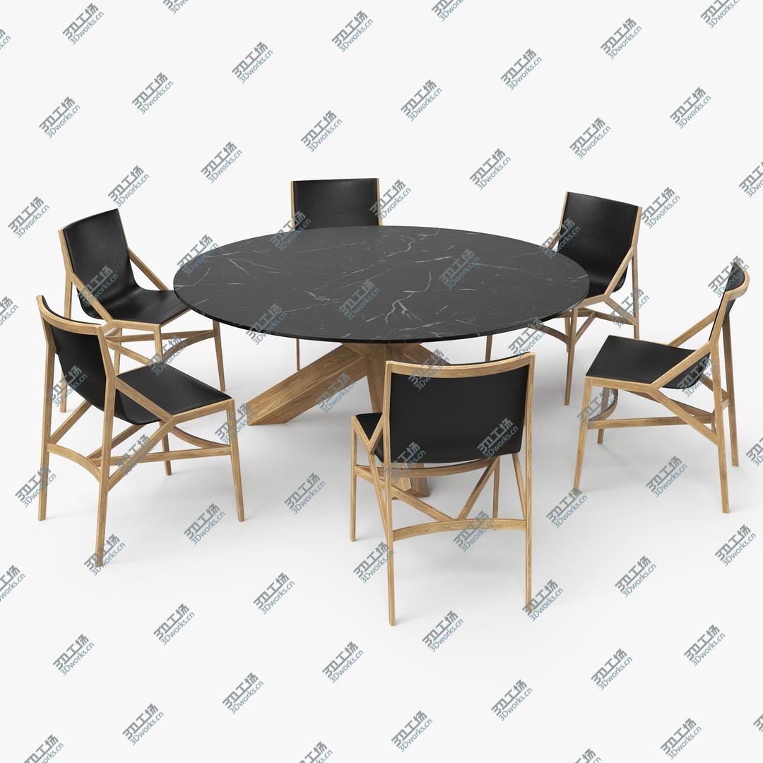 images/goods_img/2021040233/3D model Cassina Dining Table Chair Set Oak Marble/1.jpg